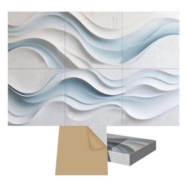 Imagem de Pacote com 6 painéis acústicos de parede – TEMGCUAM Painéis acústicos grandes de arte de 198 x 122 cm, painéis acústicos decorativos, painéis de parede com absorção de som para casa, escritório