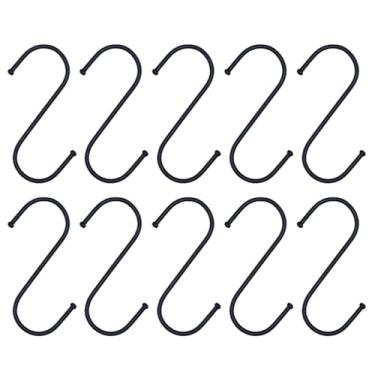Imagem de Pacote com 10 ganchos para pendurar em forma de S, organizadores multiuso para banheiro, quarto, escritório, cozinha