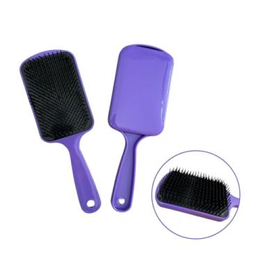 Imagem de Escova Raquete Mágica para Pentear Cabelo Anti Frizz Desembaraçadora - Todos os Tipos de Cabelo - Cores Variadas (Rosa, Roxo, Rosa Claro, Vermelho) (Lilás)