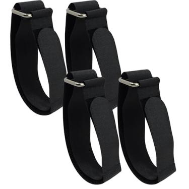 Imagem de Pacote com 4 tiras de segurança para braço de toldo para trailer, tiras fixas de toldo de 3 cm x 50 cm compatíveis com toldos de pátio de trailer, trailer e motorhome, amarração protetora de nylon