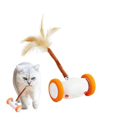 Imagem de Brinquedo elétrico para gatos | toque inteligente ativado com luzes, brinquedos interativos para gatos, prevenção de obstáculos, para gatinhos, animais de estimação, apartamento, enriquecimento