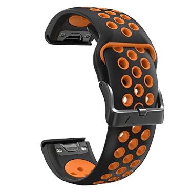 Imagem de EPANO NOVA pulseira de relógio para Garmin Enduro Fenix 7 7X 6X 6 Pro Solar 5X 5 Plus 3 HR Descent MK1 Mk2 Pulseira de relógio Pulseira de silicone (Cor: F, Tamanho: 26mm Para Fenix 5X 5XPlus)