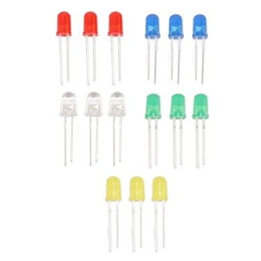 Imagem de YOUTHINK Kit Variado de Diodos LED de 100 Unidades de 5 Mm, LEDs Ultra Brilhantes de Baixo Consumo de Energia, Luzes Vermelhas, Verdes, Amarelas, Azuis e Brancas, para Projetos de