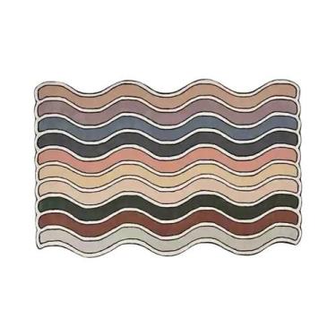 Imagem de Tapete Macio E Quente De Imitação De Cashmere Arco-Íris Antiderrapante