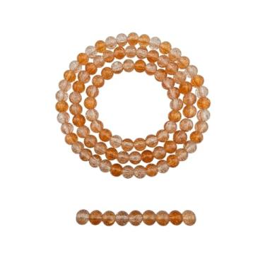 Imagem de DandS ltd Contas de vidro Crackle Lampwork para fabricação de joias, pedra do sol, pulseiras vibrantes, colares, brincos, suprimentos de miçangas e kits de artesanato para joias artesanais, 80 peças