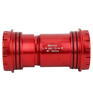 Imagem de KIMISS Suporte Inferior Rosqueado Integrado Em Liga BB30 para Pedaleira de 24 Mm, Rolamento de Travamento, Acessório de Bicicleta (Vermelho)