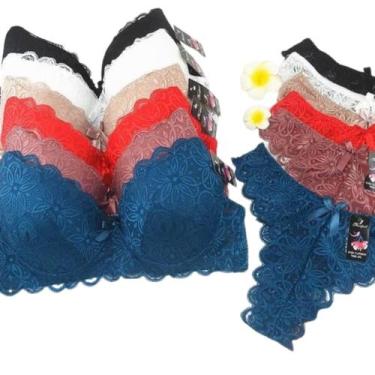 Imagem de Conjunto Lingerie Plus Size Rendado Luxo - Kit com 2 Conjuntos - Mi Am