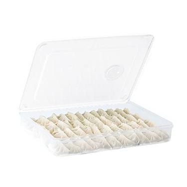 Imagem de Caixa Organizadora para Armazenamento de Bolinhos Bandeja Preservação Alimentos Multicamadas Geladeira Doméstica - Manutenção Grande Capacidade Grau A