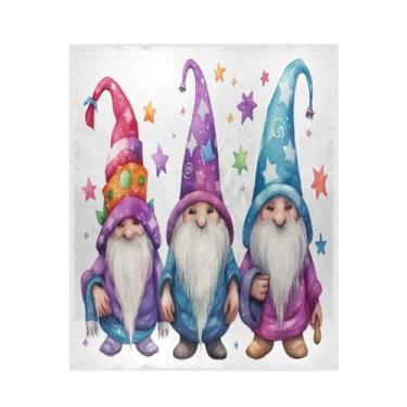 Imagem de Blueangle Cobertor de três gnomos de desenho animado, supermacio, quente, aconchegante, leve para todas as estações, cobertor de lã para cama ou sofá, fácil de cuidar (127 x 152 cm) #22
