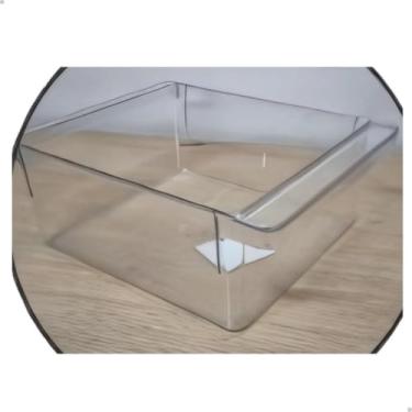 Imagem de Organizador de Geladeira Grande 4 L Plástico Transparente Empilhavel Condimentos Alimentos