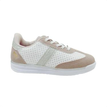 Imagem de Tênis Casual Infantil Kidy Branco E Rosa-Feminino