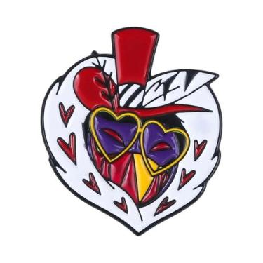 Imagem de Broche De Metal Anime Hazbin Hotel Anjo Diabo Dragão, Acessórios Para 
