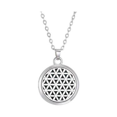 Imagem de Colar Difusor De Óleo Essencial Em Aço Inoxidável Para Mulheres, Pinge