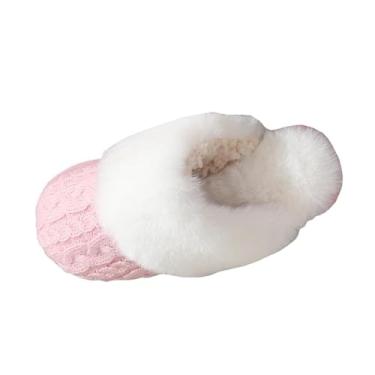 Imagem de Chinelos modernos casuais masculinos e femininos para casais cor sólida interior quente inverno casa chinelos, rosa, 40