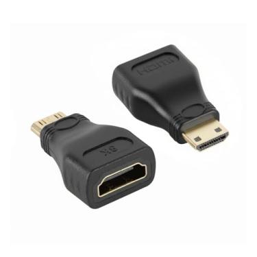 Imagem de Tecmojo Adaptador 8K Mini HDMI para HDMI, adaptador fêmea de 48 Gbps para mini HDMI macho suporta 8K @60Hz, 4K @120Hz, compatível com Raspberry Pi, câmera, tablet, laptop, projetor, monitor, 2