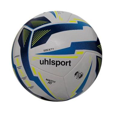 Imagem de Bola de Futebol Society uhlsport Match R1 Branco/Azul/Amarelo TAMANHO: