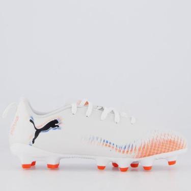 Imagem de Chuteira Puma Future 8 Play FG/AG Campo Juvenil Branca, 32