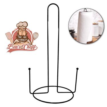 Imagem de Porta Papel Toalha De Mesa Aramado Black 2 28X13,5Cm