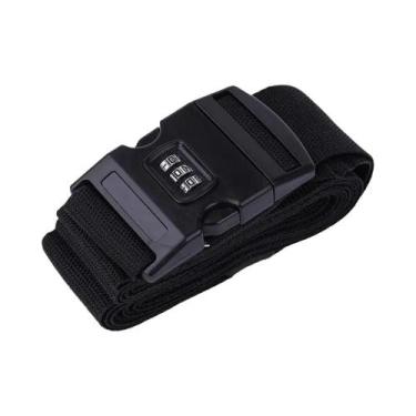 Imagem de Cinta De Bagagem Ajustável Com Cadeado Antifurto E Trava De Senha Para