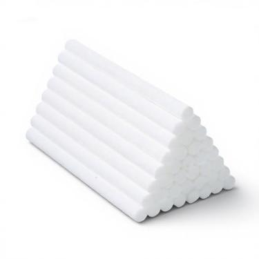 Imagem de Aysatogc 50 peças de refil de filtro de bastão de umidificador, mini difusor de ar de 0,7 x 10 cm, mechas universais de substituição de algodão para pequeno difusor de umidificador portátil no