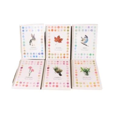 Imagem de Livro De Pintura Em Aquarela Para Adultos Com Espiral, Caderno De Ativ