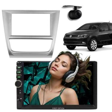 Imagem de Central Multimídia 2 Din Mp5 Gol G6 Câmera Moldura Prata