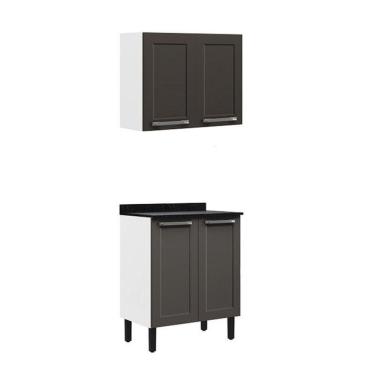 Imagem de Kit Cozinha Itatiaia Em Aço Grafite 4 Portas Florença