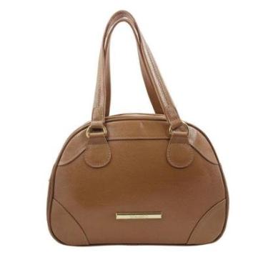 Imagem de Bolsa Baú Tote Scamboo Couro Caramelo 2024 - Caramelo Tamanho U-Feminino