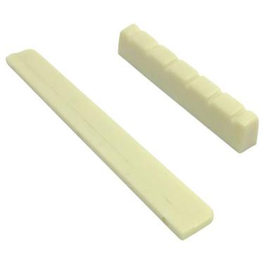 Imagem de Kit nut pestana + rastilho violão classico creme em ABS MXP