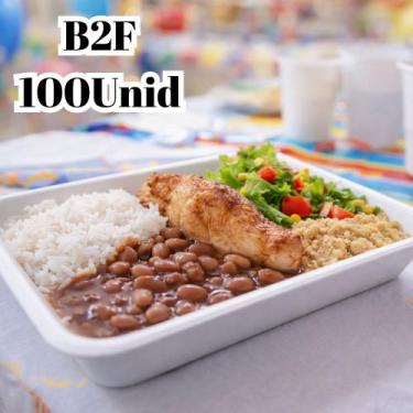 Imagem de Bandeja Isopor B2F 100Unid 210X140X32 Refeiçao Descartavel - Crgfestas