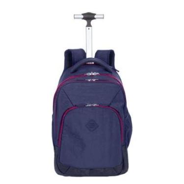 Imagem de Mochila Sestini Carrinho 2 em 1 Rolling Crinkle Azul e Rosa-Unissex