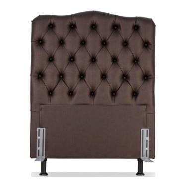 Imagem de Cabeceira de Cama Box Solteiro 100 cm larg. Dunas Larhome Café