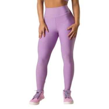 Imagem de Calça Legging Feminina Lilás Tecido Canelado Bolso No Cós - c malhas, 