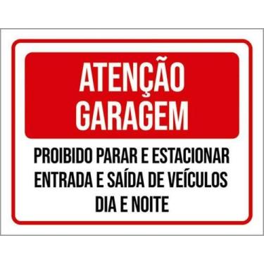 Imagem de Placa Sinalização - Proibido Parar Estacionar 27X35 - Sinalizo
