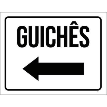 Imagem de Kit 10 Placas Guichês Seta Esquerda - Sinalizo