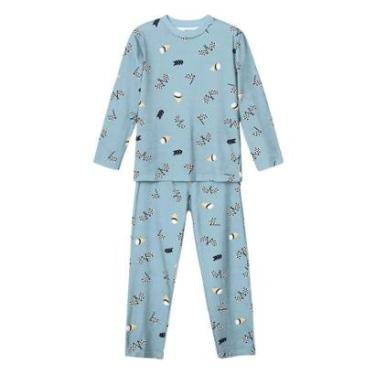 Imagem de Pijama Hering infantil Azul Menino Estampa Brilha No Escuro-Masculino