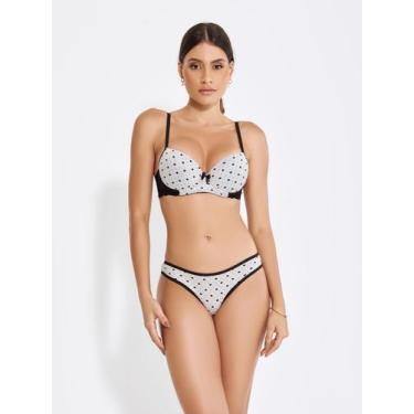 Imagem de Conjunto Lingerie Calcinha Sutia Suede Coracao Renda - ALTIÊ INTIMATE,