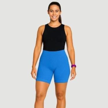 Imagem de Shorts Selene Feminino Basico Sem Costura Canelado Fitness-Feminino