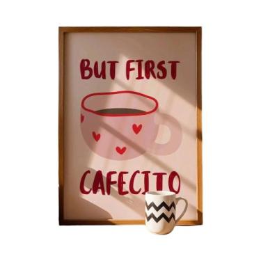 Imagem de Pôster De Arte De Parede Minimalista Espanhol but First Cafecito Em Te