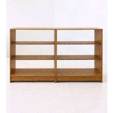 Imagem de Balcão Expositor Com Vidro E Mdf 2 Módulos Lojas E Comércios Amadeirado - Suprema Móveis