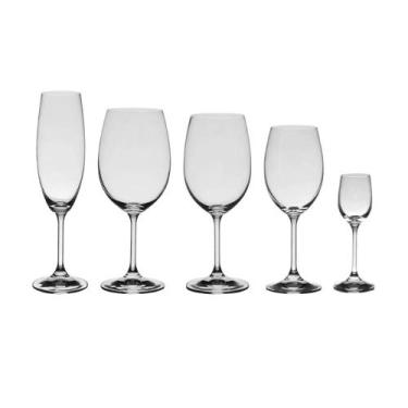 Imagem de Conjunto de Taças De Cristal Bohemia Roberta 30 Peças - Bohemia Crysta