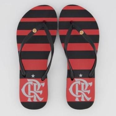 Imagem de Chinelo Flamengo Manto I 2024 Feminino Preto-Feminino