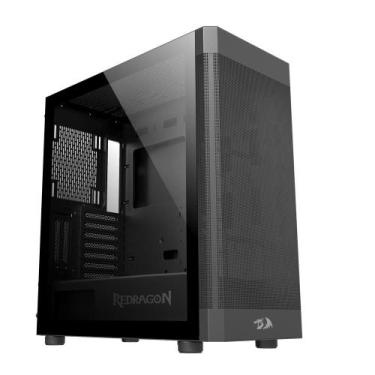 Imagem de Gabinete Redragon Aeroglass Mid-tower Lateral De Vidro Sem Fonte Preto