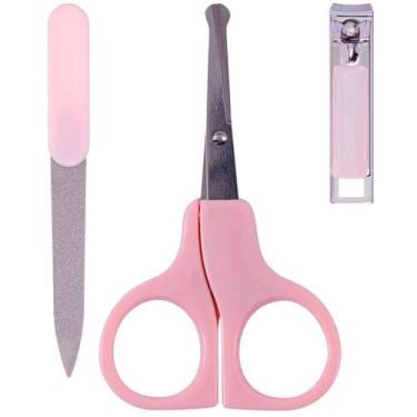 Imagem de Kit Manicure Infantil Bebê Com Cortador de Unha Lixa e Tesoura A Parti