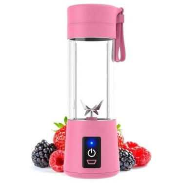 Imagem de Mini Liquidificador Portatil Misturador Squeezers Rosa - JUICER, 110V