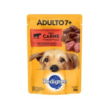 Imagem de Ração Úmida Pedigree Cão Adulto 7+ Sabor Carne ao Molho 100g, Carne ao