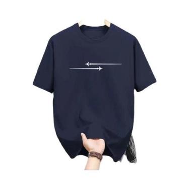 Imagem de Camisetas Masculinas De Algodão, Casuais, De Verão, Com Estampa Fashio