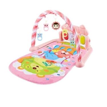 Imagem de Tapete de Atividades Musical Bebê com Pedal de Música Piano - Rosa - U