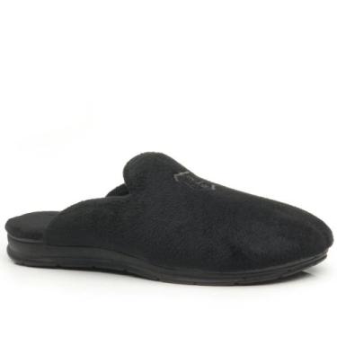 Imagem de Pantufa Pegada Unissex em Tecido atoalhado preto 166001-03, 36