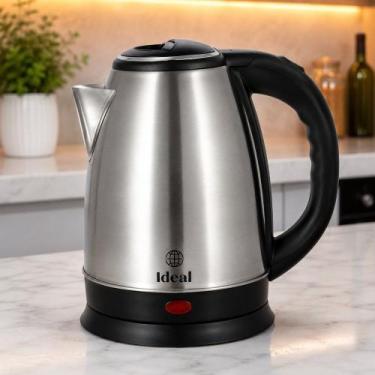 Imagem de Chaleira Elétrica Inox 1,8L 1000W 127V Desligamento Auto - IDEAL